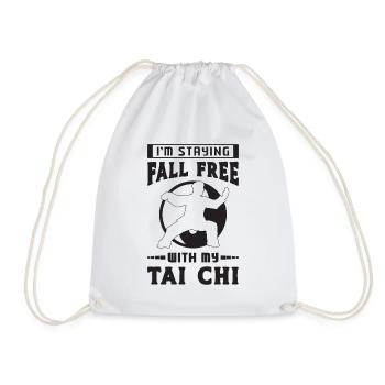 I'm Staying Fall Free With My Qigong Tai Chi Lover - Drawstring Bag - white - Front
