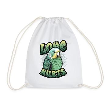 L’amour fait mal à l’oiseau perruche - Sac de sport léger - blanc - Devant