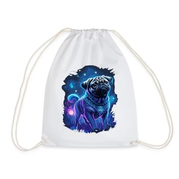 Magical Pug Night - Drawstring Bag - white - Front