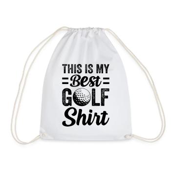 This Is My Best Golf Shirt - Golfing Golf Player - Drawstring Bag - white - Front