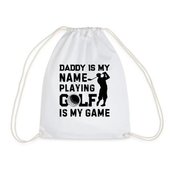 Papa est mon nom Jouer au golf est mon jeu - Golfer - Sac de sport léger - blanc - Devant