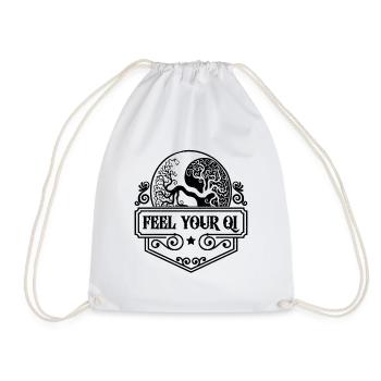 Sentez votre Qi Méditation Yin Yang Qigong Lover - Sac de sport léger - blanc - Devant