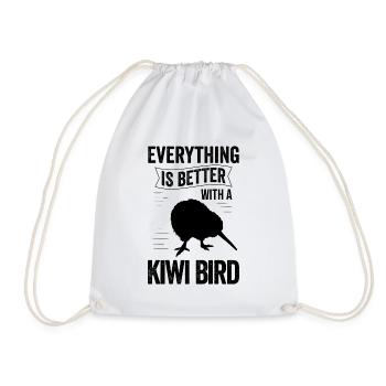 Tout est mieux avec l’oiseau kiwi Nouvelle-Zélande - Sac de sport léger - blanc - Devant