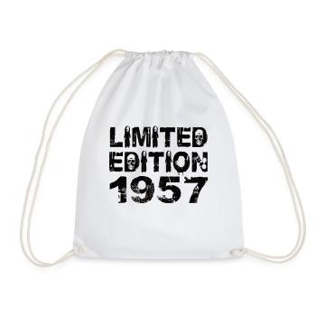 Limited Edition 1957 Geburtstag 1957 Geburtstag - Turnbeutel - Weiß - Vorne