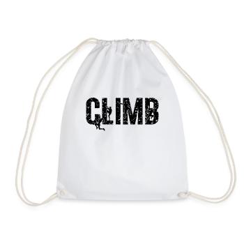 Climb Indoor Climbing Loves Bouldering Climber - Turnbeutel - Weiß - Vorne