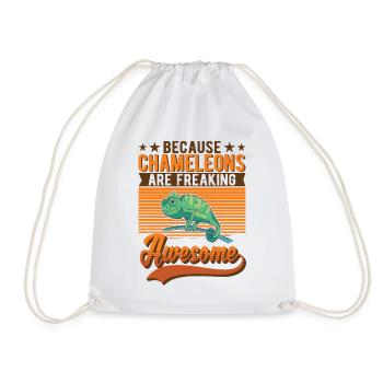 Parce que les caméléons sont des caméléons géniaux - Sac de sport léger - blanc - Devant