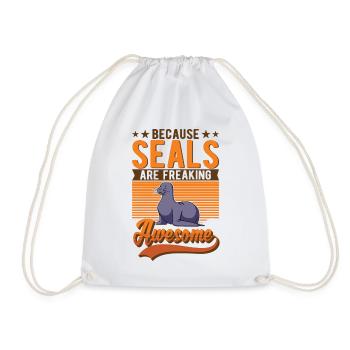 Cadeau de phoque Phoque Lion de mer - Sac de sport léger - blanc - Devant