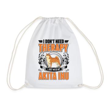 Akita Inu Therapie - Turnbeutel - Weiß - Vorne