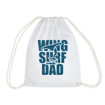 Wing Surf Dad avec planche à foil - Sac de sport léger - blanc - Devant