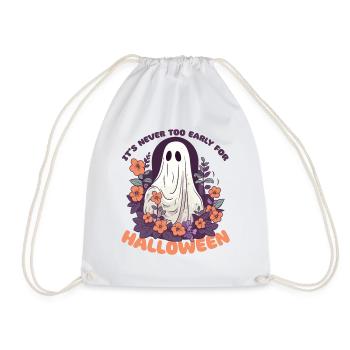 It's never too early for Halloween groovy ghost - Drawstring Bag - white - Front