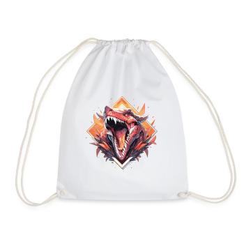 Dinosaur Trex Dinos Dinosaur Dino Baby - Drawstring Bag - white - Front
