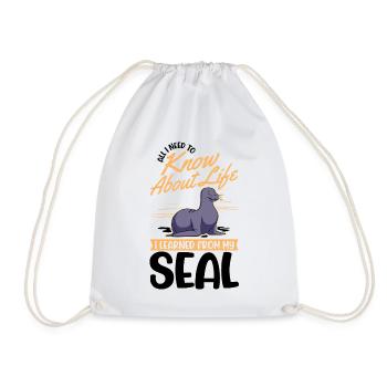 Cadeau de phoque Phoque Lion de mer - Sac de sport léger - blanc - Devant