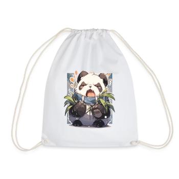 Pandabären - Turnbeutel - Weiß - Vorne