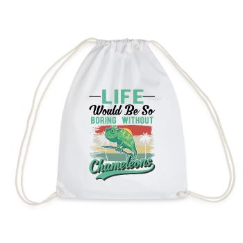 Caméléon Cadeau Caméléon - Sac de sport léger - blanc - Devant