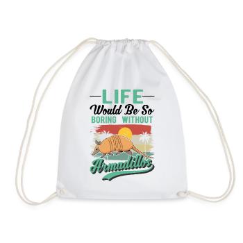 Armadillo Gift Armadillo - Drawstring Bag - white - Front