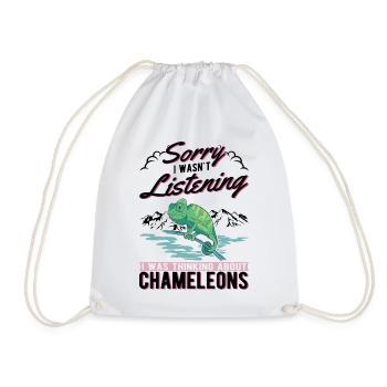 Idée cadeau caméléon caméléon - Sac de sport léger - blanc - Devant