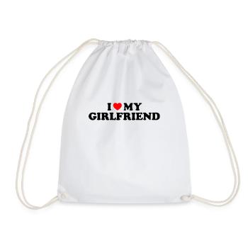 J’aime ma copine T-shirt - Sac de sport léger - blanc - Devant