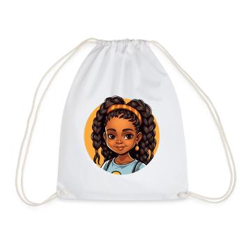 Mariée afro artistique aux cheveux colorés - Sac de sport léger - blanc - Devant