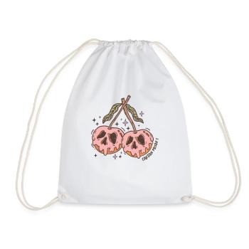 Horreur rétro : crâne de cerise pour votre Halloween ! - Sac de sport léger - blanc - Devant