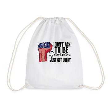 Samoan Pride Samoa Flag Grown Samoan Roots Samoan - Drawstring Bag - white - Front