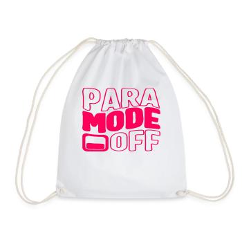 Last Day of School Shirt, Para Mode Off 1 Tee, - Drawstring Bag - white - Front