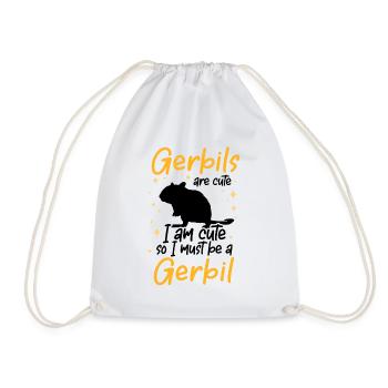 Je suis un rongeur gerbille Gerbille - Sac de sport léger - blanc - Devant