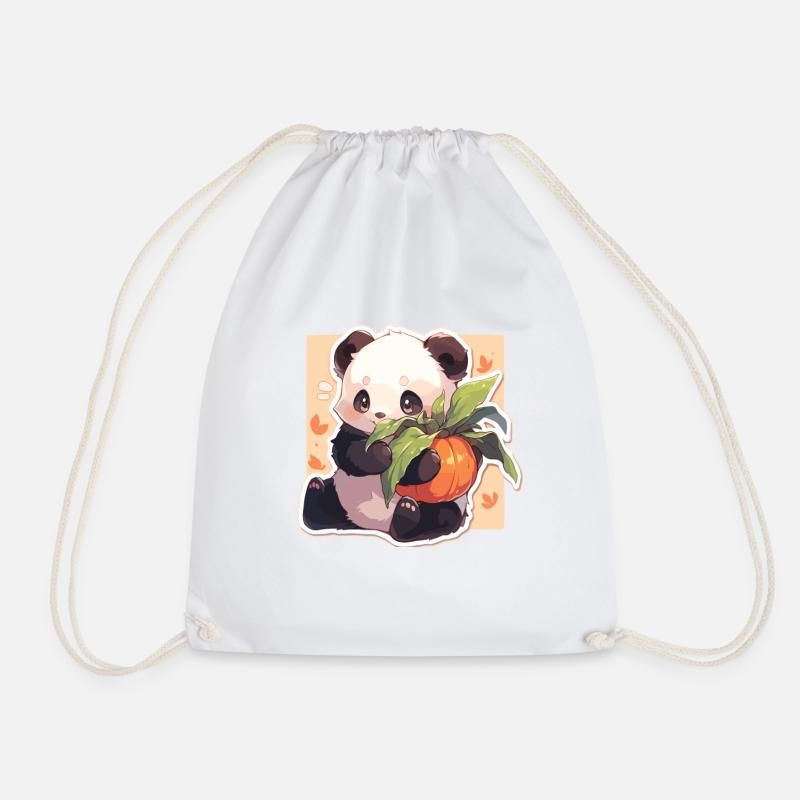 Panda Pandas Panda Bears Baby Panda Animals - Drawstring Bag - white
