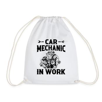 Mécanicien automobile au travail - Drôle de mécanicien automobile M - Sac de sport léger - blanc - Devant