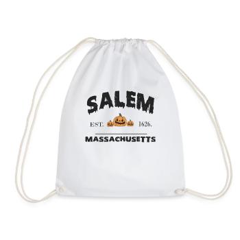 Salem 1626: Gruseliger Retro Halloween-Style - Turnbeutel - Weiß - Vorne