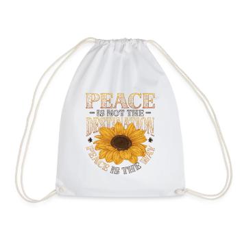 Peace is not the goal, peace is the way - Drawstring Bag - white - Front