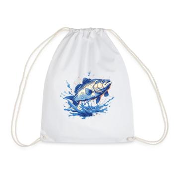 Poisson Poisson Carpe Welz Pêcheurs à la ligne - Sac de sport léger - blanc - Devant