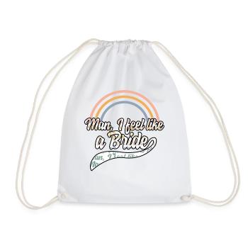 Chemise de célibataire, Homme je me sens comme une mariée 1 tee, - Sac de sport léger - blanc - Devant