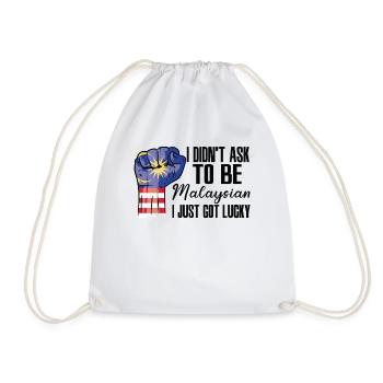 Malaysian Pride Malaysia Flag Grown Malaysian - Drawstring Bag - white - Front