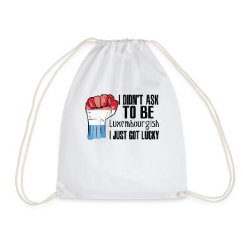 Luxembourgish Pride Luxembourg Flag Grown - Drawstring Bag - white - Front
