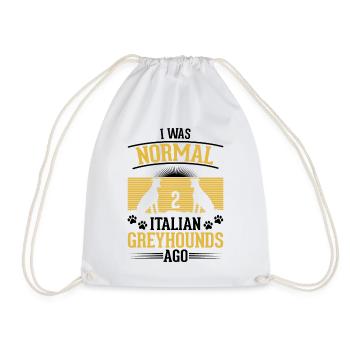 Cadeau de lévrier italien - Sac de sport léger - blanc - Devant