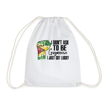 Guyanese Pride Guyana Flag Grown Guyanese Roots - Drawstring Bag - white - Front