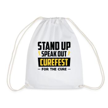CureFest 2023 CureFest For Childhood Cancer Wear - Drawstring Bag - white - Front