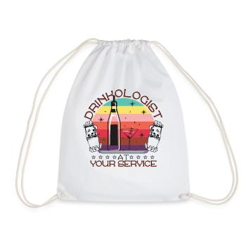 Drinkologist - Drawstring Bag - white - Front