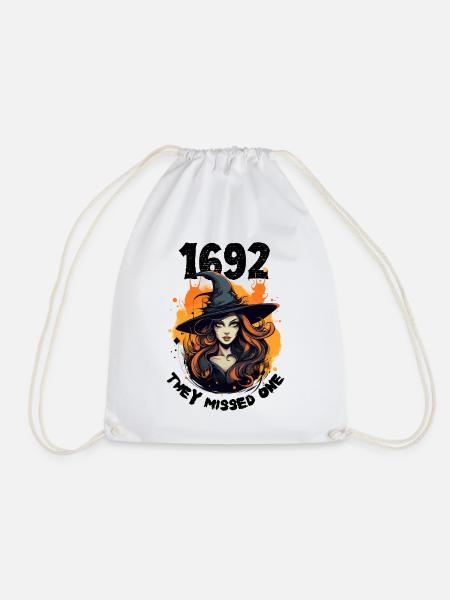 Wicca 1692 Hexe They Missed One Halloween Outfit - Turnbeutel - Weiß