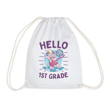 Hello 1st Grade - Hello First Grade Rocks - Turnbeutel - Weiß - Vorne