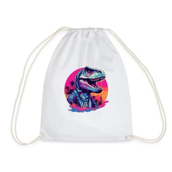 Futuristic T-Rex - Drawstring Bag - white - Front
