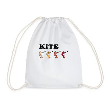 Kite Surfing Retro - Drawstring Bag - white - Front