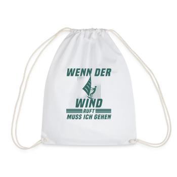 Kite surfen Spruch - Turnbeutel - Weiß - Vorne
