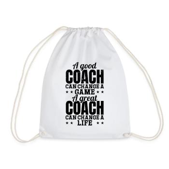 Un bon entraîneur peut changer un match Un grand entraîneur Lacro - Sac de sport léger - blanc - Devant