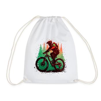 Vintage VTT VTT Cycliste de descente - Sac de sport léger - blanc - Devant