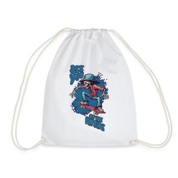 Skateboard Skater Ramp Skating Skating Funny - Drawstring Bag - white - Front
