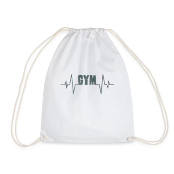 gymnase gymnase battement de cœur - Sac de sport léger - blanc - Devant