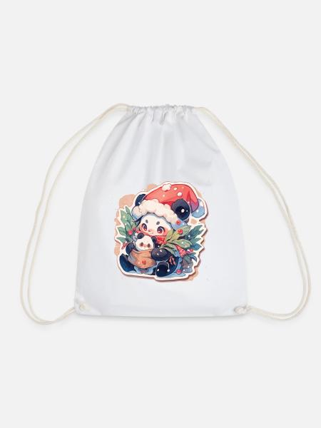 Panda Weihnachten Panda Pandas Panda Weihnachten - Turnbeutel - Weiß