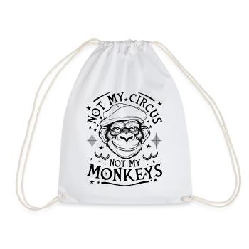 Not my monkeys-not my circus - Sac de sport léger - blanc - Devant