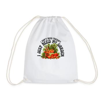 Gardener, garden plant, hobby gardener, florist - Drawstring Bag - white - Front